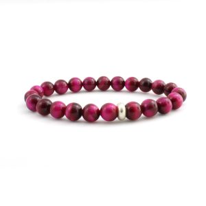 Remedywala Magenta Tiger Eye Bracelet