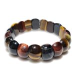 Multi Color Tiger Eye Tumble Bracelet