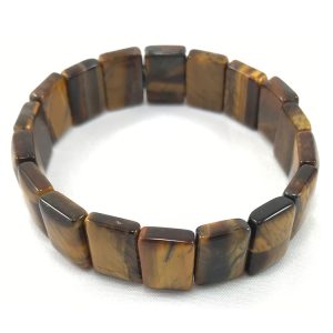 Tiger Eye Square Tumble Bracelet