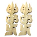 Shriparni Tri Shakti (Swastik Trishul Om ) (Pair)