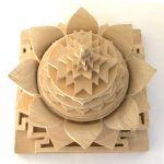 Meru Shriparni (sevan/saven) Shri Yantra Vastu Pyramid Yantra. (4 Inch)