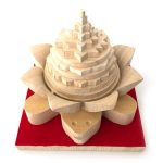 Meru Shriparni (sevan/saven) Shri Yantra Vastu Pyramid Yantra With Tortoise Red Base. (4 Inch)