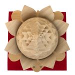 Meru Shriparni (sevan/saven) Shri Yantra Vastu Pyramid Yantra With Tortoise Red Base. (4 Inch)