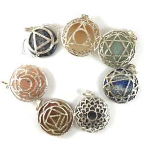 7 Chakra Metal Engraved Reiki Symbol Tumble Set