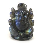 Lovely Labradorite Ganesha Statue with Purple Flash -2