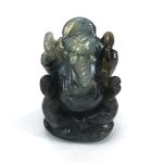 Lovely Labradorite Ganesha Statue with Purple Flash -6