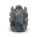 Lovely Labradorite Ganesha Statue with Purple Flash -7