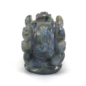 Lovely Labradorite Ganesha Statue with Purple Flash -7