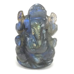 Lovely Labradorite Ganesha Statue with Purple Flash -9