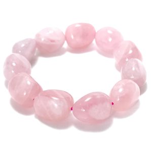 Energised Rose Quartz Bracelet (Round Tumbled)