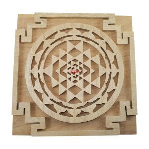 Energized Wooden Sriparni Sri Yantra Plate (6 Inch App)