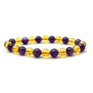 Citrine Amethyst Combination Bracelet