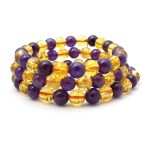 Citrine Amethyst Combination Bracelet