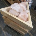 Natural Himalayan Pink Salt Lamp with Wooden Base