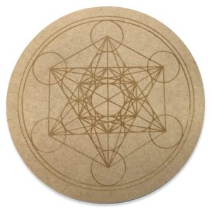 Sacred Geometry Boho Feminine Divinity Magos Circle Crystal Grid Plate (10 Inch Approx)