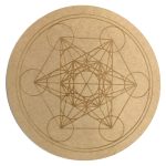 Sacred Geometry Boho Feminine Divinity Magos Circle Crystal Grid Plate (10 Inch Approx)