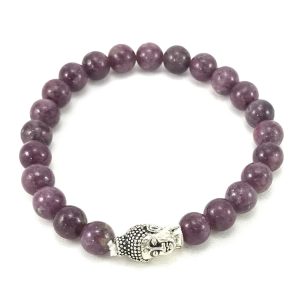 Lepidolite with Charm Bracelet 8mm