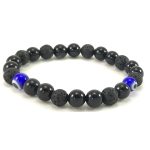 Lava Smoky Quartz Combination Bracelet 8mm