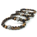 Tiger Eye with Charm Bracelet 8mm