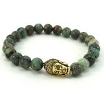 African Turquoise with Charm Bracelet 8mm