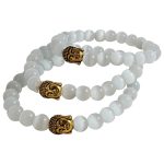 Selenite with Charm Bracelet 8mm