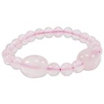 Rose Quartz Bracelet (Two Big Beads)