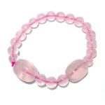 Rose Quartz Bracelet (Two Big Beads)