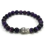 Purple Cats Eye With Buddha Charm Bracelet