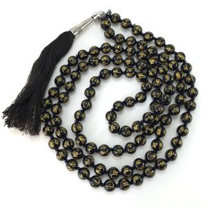 Black Onyx Om Mani Mala - Remedywala