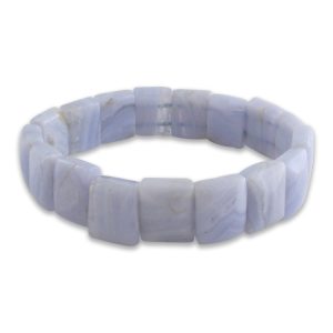 Blue Lace Bracelet (Square Shape Tumbled)