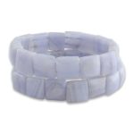 Blue Lace Bracelet (Square Shape Tumbled)