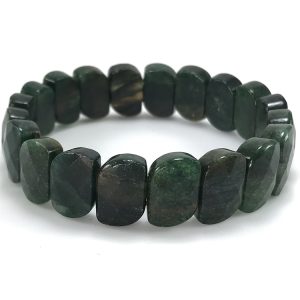 Green Jade Bracelet (Diamond Cut Tumbled)