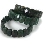 Green Jade Bracelet (Diamond Cut Tumbled)