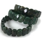 Green Jade Bracelet (Diamond Cut Tumbled)