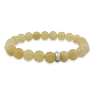 Yellow Calcite Bracelet 8mm single Bracelet, Yellow Calcite Stone, Yellow color.