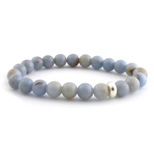 Angelite Bracelet 8mm single Bracelet, Angelite stone, Blue color