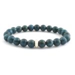 Apatite Bracelet 8mm single Bracelet, Apatite stone, Blue color