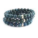 Apatite Bracelet 8mm single Bracelet, Apatite stone, Blue color