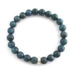 Apatite Bracelet 8mm single Bracelet, Apatite stone, Blue color