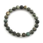 African Turquoise Bracelet 8mm single Bracelet, African Turquoise stone, Multi blue color.