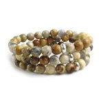 Crazy Laced Agate Bracelet 8mm single Bracelet, Crazy Laced Agate stone, Brown color