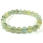 Prehnite Bracelet 8mm, Light Green color Prehnite Bracelet for unconditional love