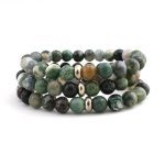 Tree Agate Bracelet 8mm single Bracelet, Tree Agate stone, Green color.