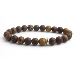 Bodhi Beads Bracelet 8mm single Bracelet, Bodhi Wood Beads, Brown Wood color