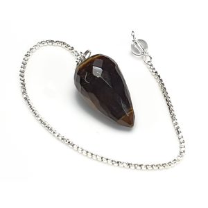 Tiger Eye Diamond cut Pendulum