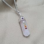 Charged Activated Energized Rose Quartz Stone Seven Chakra Pendant