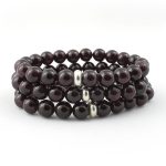 Black Matte Bracelet with Ring Charm