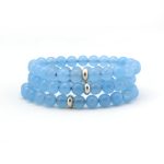 Chalcedony Bracelet 8 mm, Chalcedony Bracelet With Ring