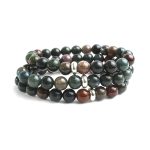 Bloodstone Bracelet 8mm, Bloodstone Bracelet with Ring