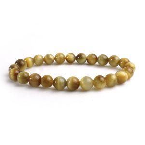 Yellow Cats Eye Bracelet 8mm